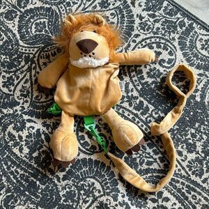 Animal Planet Lion  Plush Backpack Toddler 14" Safety Harness Tail Leash Zipper